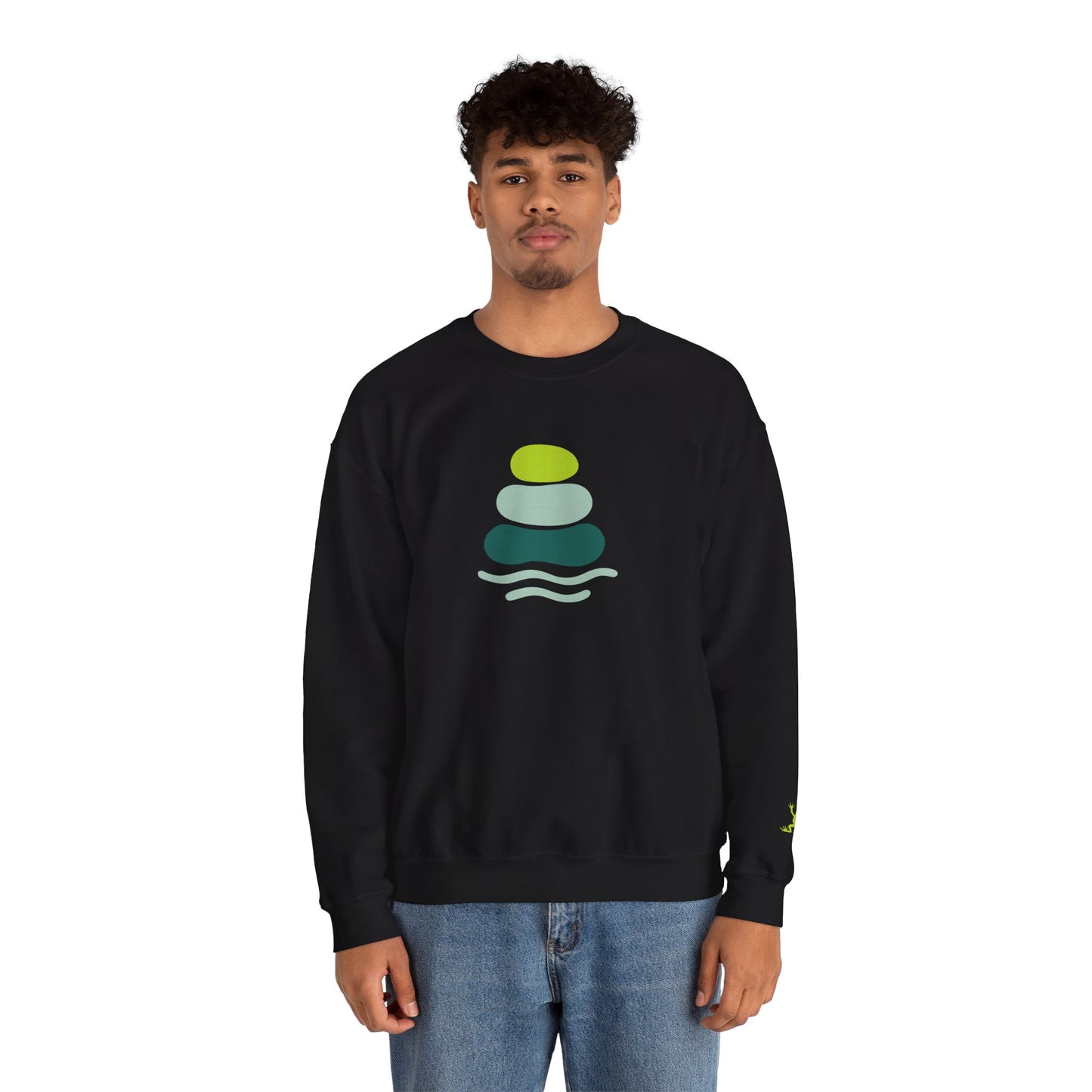Serene Stones Unisex Crewneck Sweatshirt, Cozy Sweatshirt, Relaxation Apparel, Casual Wear, Mindfulness Gift