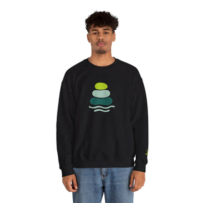 Serene Stones Unisex Crewneck Sweatshirt, Cozy Sweatshirt, Relaxation Apparel, Casual Wear, Mindfulness Gift