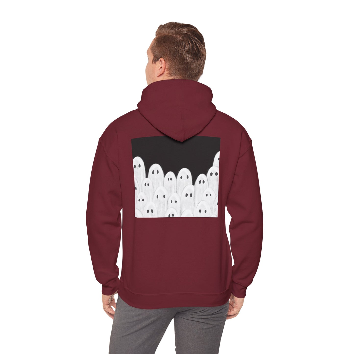 Painted Ghosts Pullover | Halloween Ghost Hoodie, Unisex Boo Sweatshirt, Spooky Gift for Fall, Cozy Halloween Apparel, Ghost Lover Hoodie, Perfect for Spooky Season