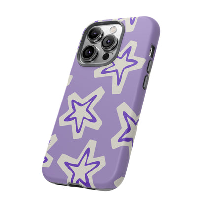 Starry Pattern Phone Case, Cute Star Design, Tough Phone Cover, Gifts for Her, Stylish Phone Accessory