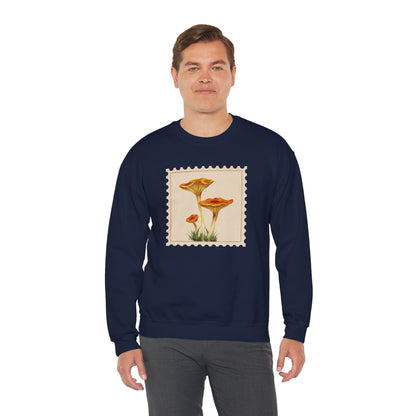 Vintage Floral Crewneck Sweatshirt, Cozy Fall Wear, Unisex Gift, Mushroom Art Apparel, Nature Lover Outfit, Comfy Mushroom Crewneck, Vintage Style