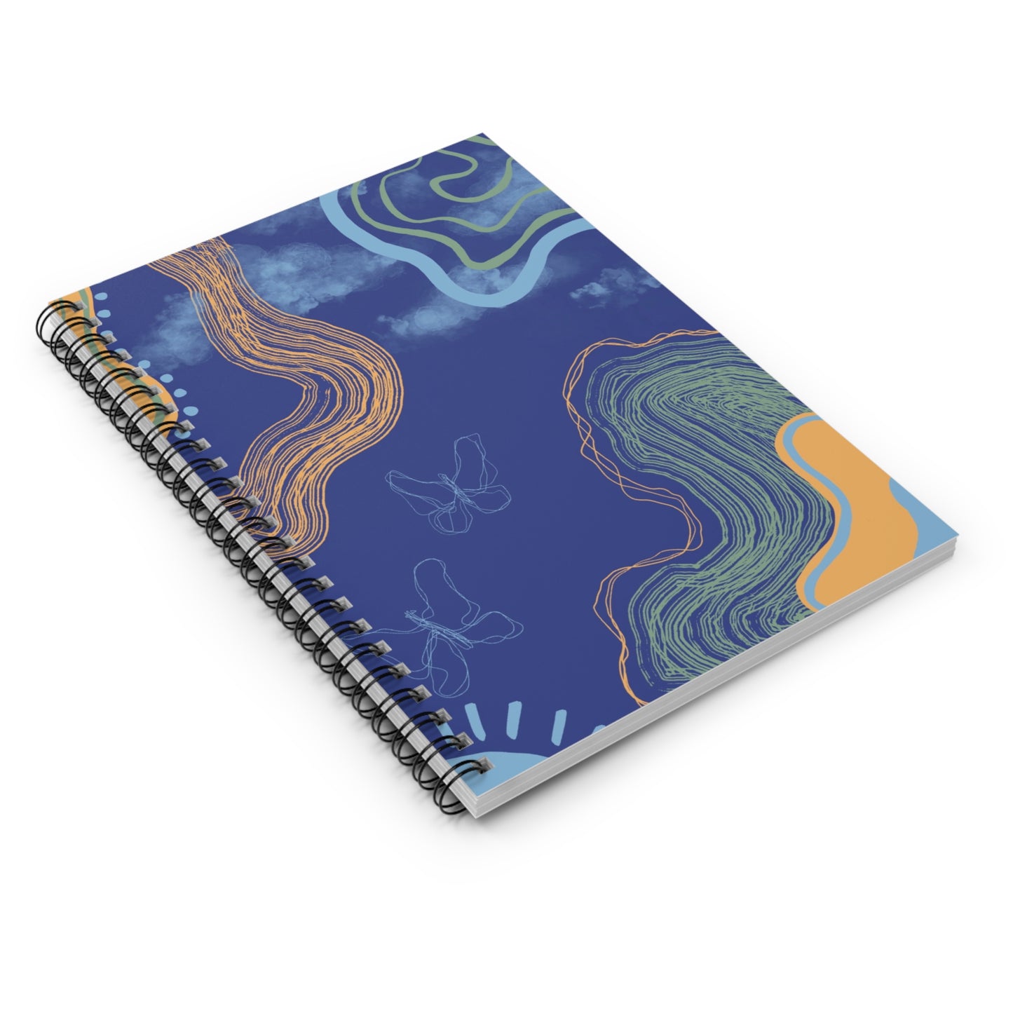 Artistic Spiral Notebook - Creative Writing, Journaling, Note-taking, Gift for Students, Butterfly Design