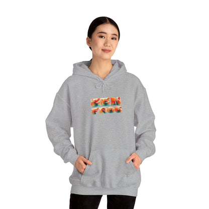 Vibrant Unisex Hoodie with Zen Frog and Snake Design, Cool Gift for Nature Lovers, Casual Wear for All Occasions, Gift for Her, Cool Hoodies