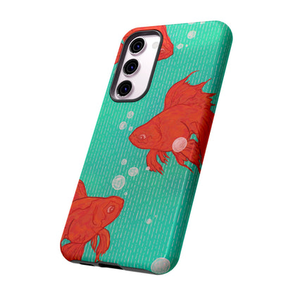 Vibrant Goldfish Phone Case, Colorful iPhone Cover, Ocean Vibe Accessory, Unique Gift for Fish Lovers, Cute Phone Cases