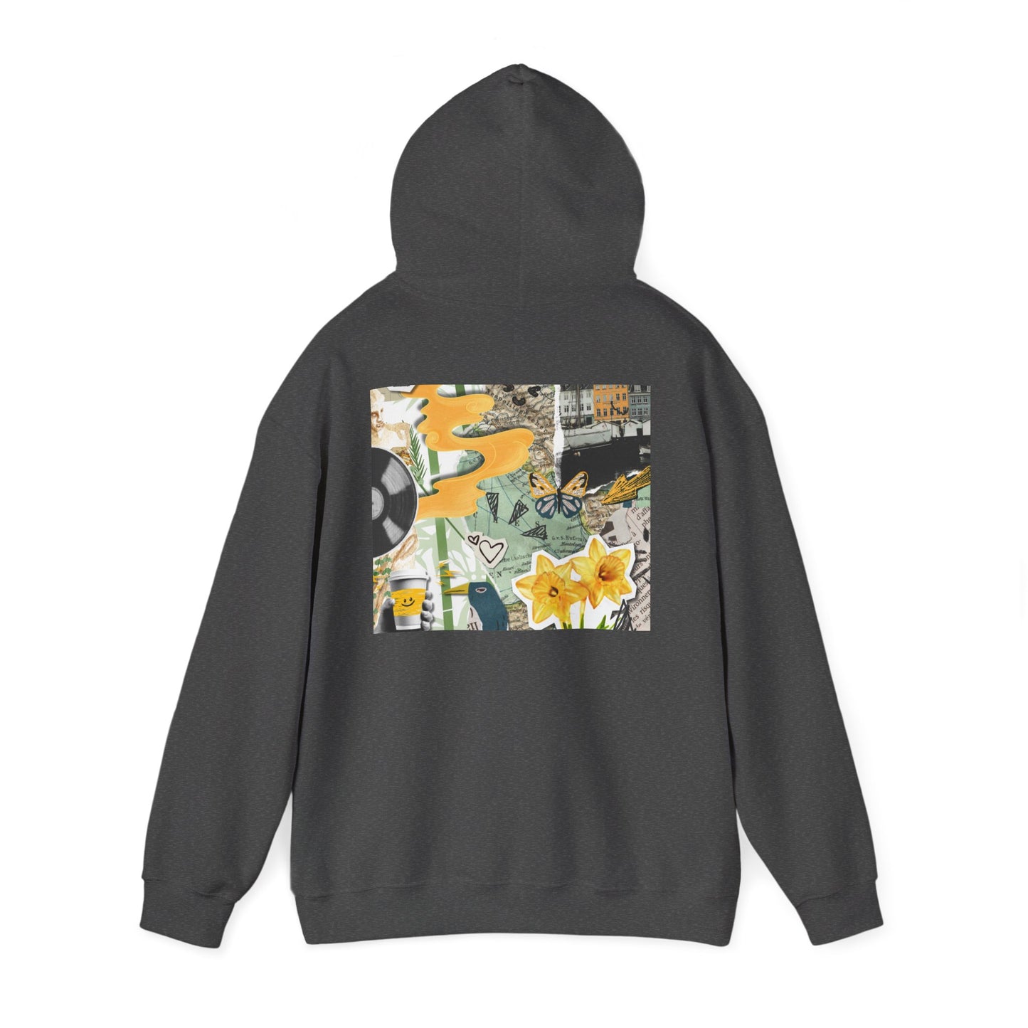 Lotus Flower Unisex Hoodie: Cozy Sweatshirt, Gift for Yoga Lovers, Meditation Apparel, Casual Streetwear, Nature-Inspired Wear, Artsy Collage, Cool Crewnecks