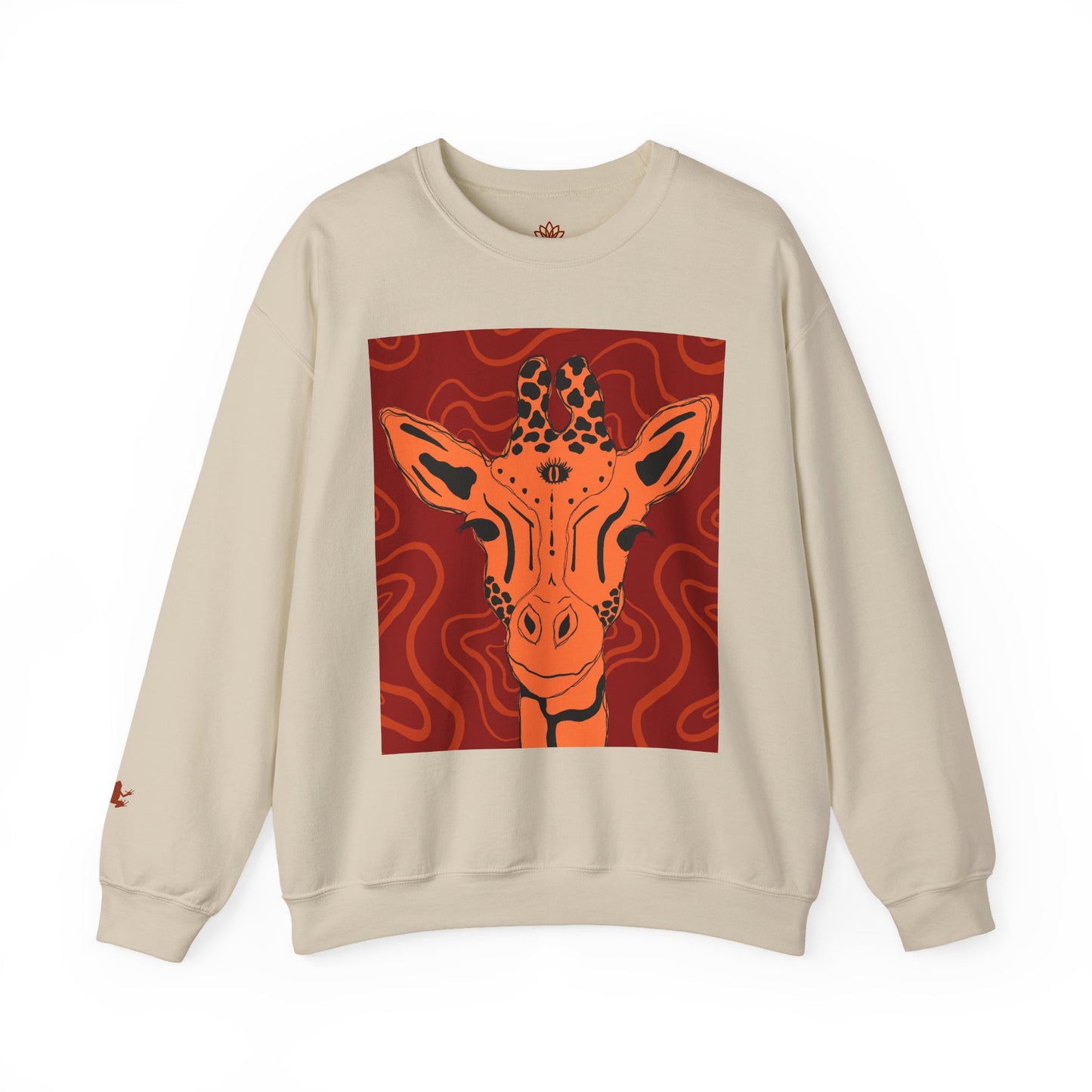 Giraffe Art Crewneck Sweatshirt, Cozy Giraffe Sweatshirt, Animal Lover Gift, Unique Sweatshirt for Friends, Cute Animal Apparel
