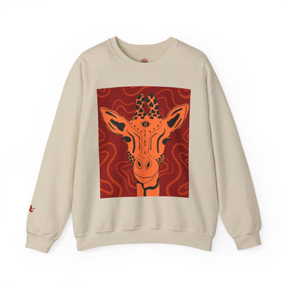 Giraffe Art Crewneck Sweatshirt, Cozy Giraffe Sweatshirt, Animal Lover Gift, Unique Sweatshirt for Friends, Cute Animal Apparel