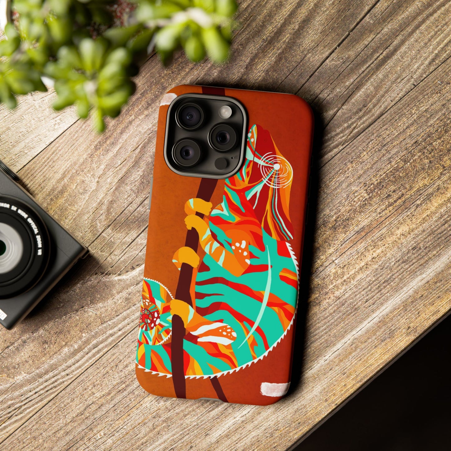 Chameleon Phone Case - Vibrant Artistic Design, Tough Cases for Animal Lovers, Unique Gift, Eco-Friendly Protection