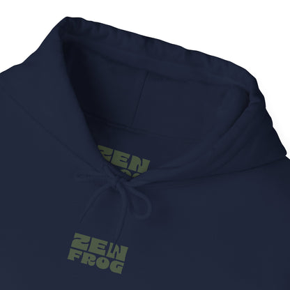 Zen Frog Unisex Hoodie | Relaxed Fashion, Cozy Sweatshirt, Unique Gift, Chill Vibes, Spring and Summer Style