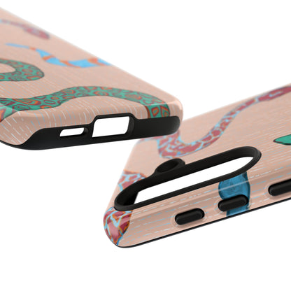 Colorful Snake Phone Case, Tough Phone Case, Unique Phone Cover, Animal Print Case, Gifts for Her, Trendy Accessories