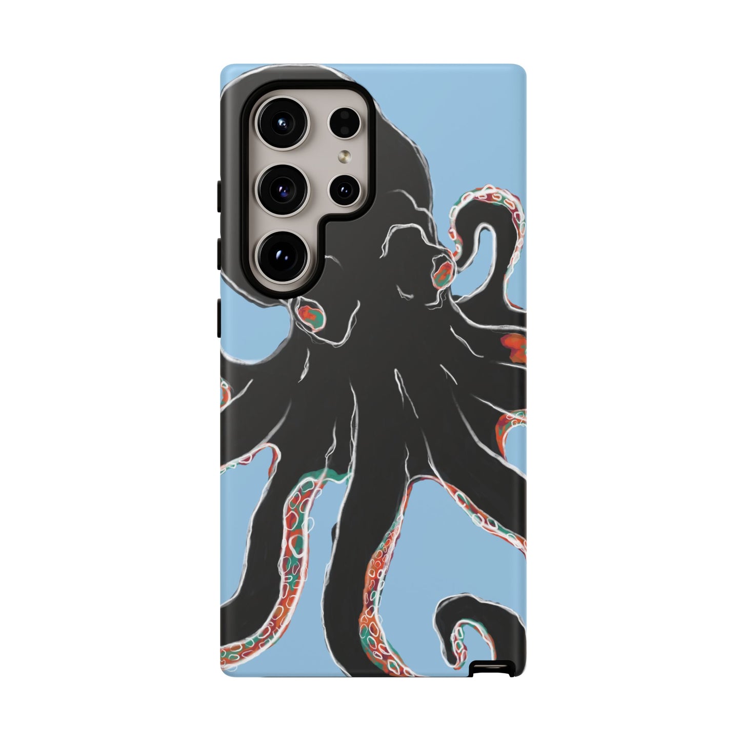 Octopus Tough Phone Case, Sea Creature Design, Ocean Lover Gift, Unique Phone Cover, Underwater Artwork
