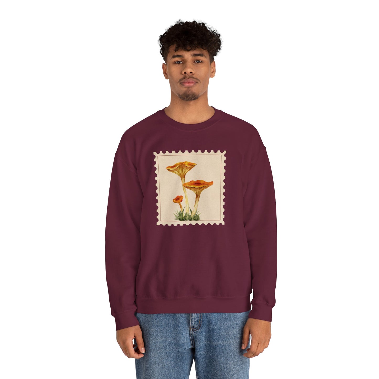 Vintage Floral Crewneck Sweatshirt, Cozy Fall Wear, Unisex Gift, Mushroom Art Apparel, Nature Lover Outfit, Comfy Mushroom Crewneck, Vintage Style