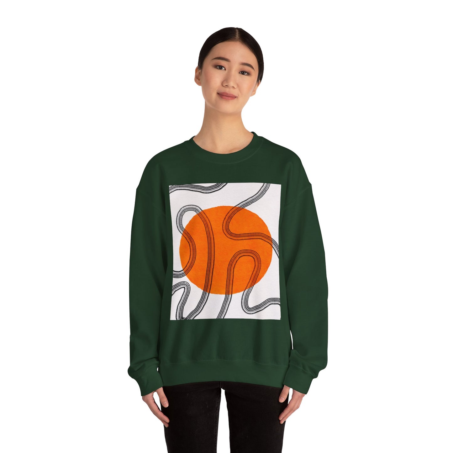 Retro Abstract Art Crewneck Sweatshirt, Cozy Graphic Pullover, Unisex Casualwear, Perfect Gift for Art Lovers, Fall Fashion Essential, Gift for Him, Gift for Her