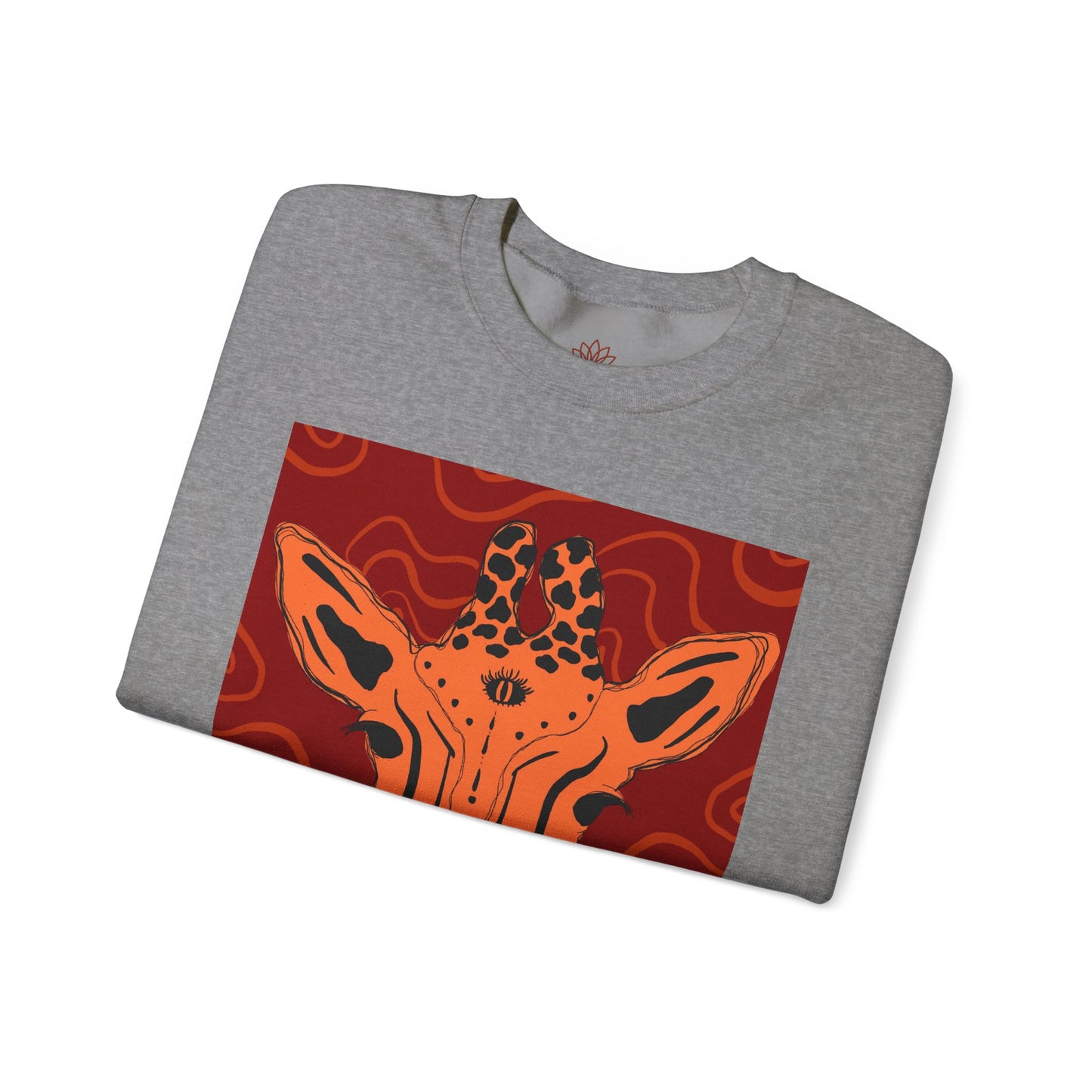 Giraffe Art Crewneck Sweatshirt, Cozy Giraffe Sweatshirt, Animal Lover Gift, Unique Sweatshirt for Friends, Cute Animal Apparel