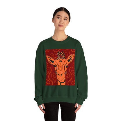 Giraffe Art Crewneck Sweatshirt, Cozy Giraffe Sweatshirt, Animal Lover Gift, Unique Sweatshirt for Friends, Cute Animal Apparel