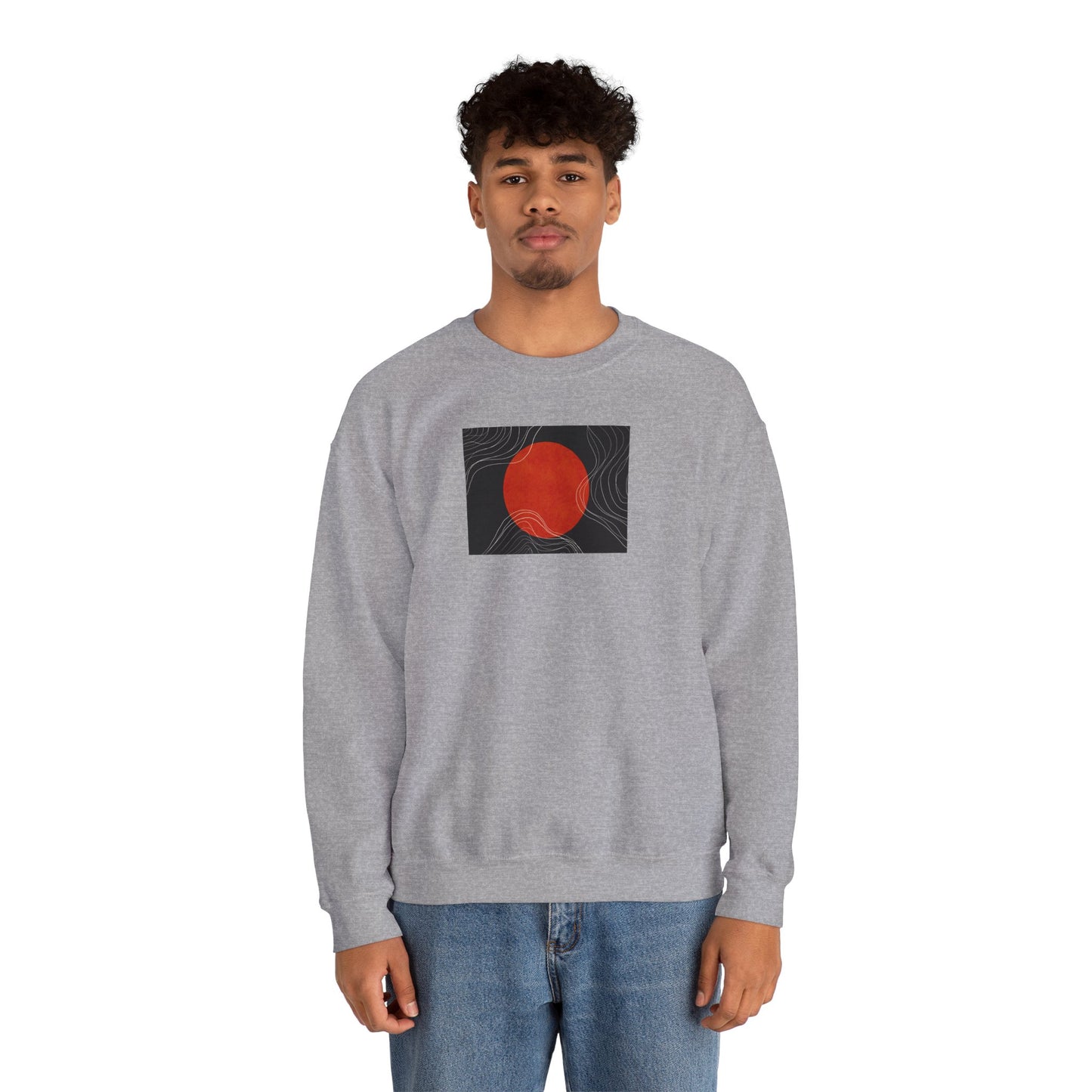 Minimalist Sunset Crewneck Sweatshirt, Cozy Unisex Sweater for Everyday Wear, Gift for Fall, Layering Essential