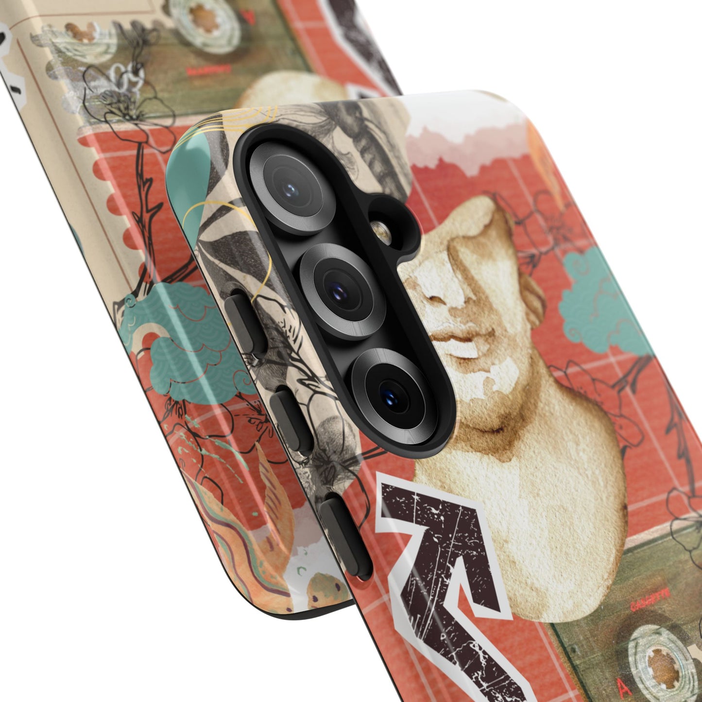 Artistic iPhone Case, Tough Cases with Vintage Design, Unique Phone Cover, Gift for Art Lovers, Protective Case for All Occasions, Vintage Collage Art