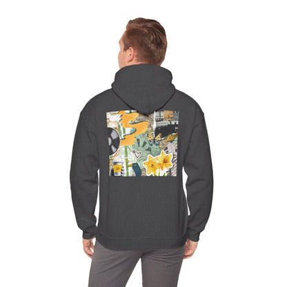 Lotus Flower Unisex Hoodie: Cozy Sweatshirt, Gift for Yoga Lovers, Meditation Apparel, Casual Streetwear, Nature-Inspired Wear, Artsy Collage, Cool Crewnecks