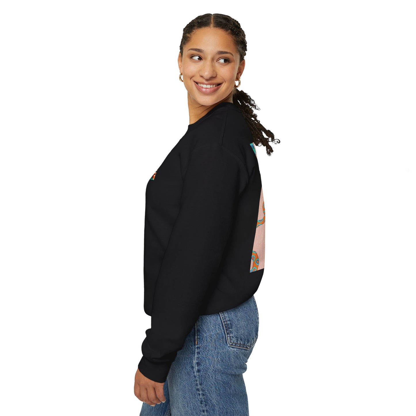 Funky Snake Unisex Crewneck Sweatshirt, Cozy Apparel, Unique Gift, Snake Art, Relaxed Style, Perfect for Casual Outings