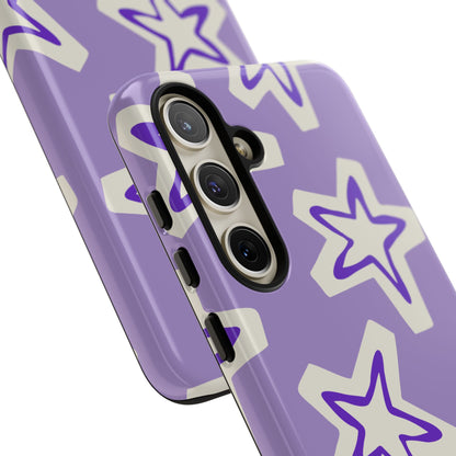Starry Pattern Phone Case, Cute Star Design, Tough Phone Cover, Gifts for Her, Stylish Phone Accessory
