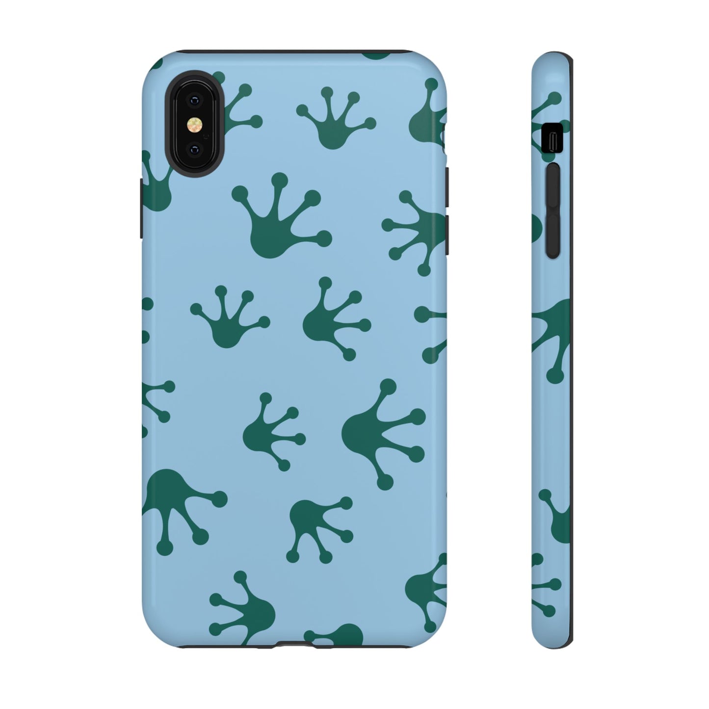 Frog Pattern Phone Case, Tough Cases for Nature Lovers, Unique Gift for Kids, Eco-Friendly Accessories, Stylish Cell Phone Cover, Cute Frog Print Pattern, Artsy Phone Cases