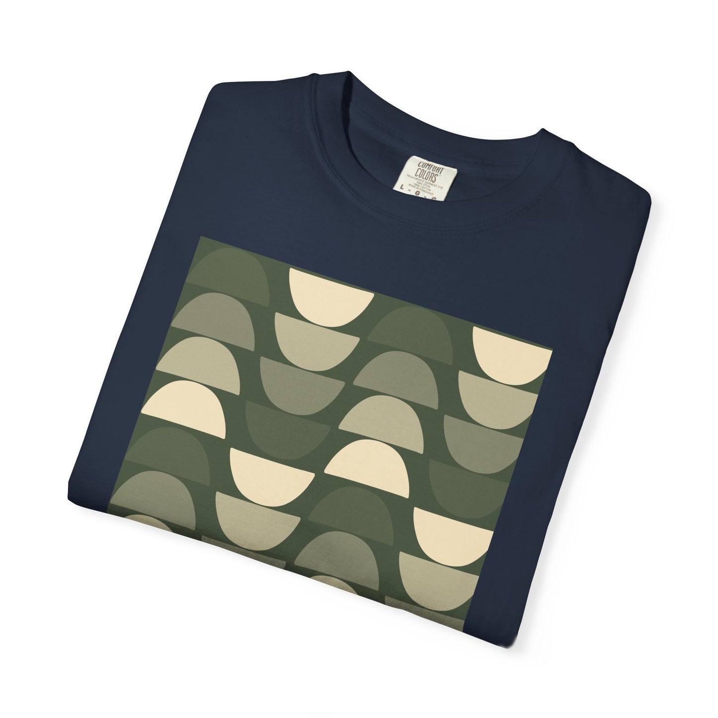 Stylish Unisex Garment-Dyed T-Shirt with Abstract Wave Design, Casual Wear, Graphic Tee, Unique Fashion, Gift for Him/Her