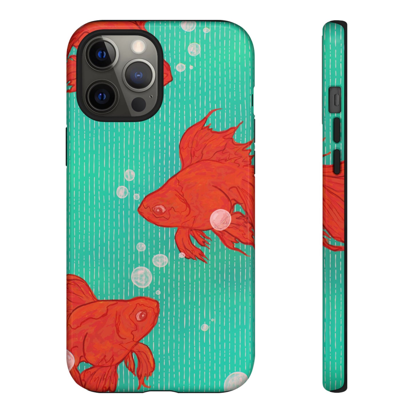 Vibrant Goldfish Phone Case, Colorful iPhone Cover, Ocean Vibe Accessory, Unique Gift for Fish Lovers, Cute Phone Cases