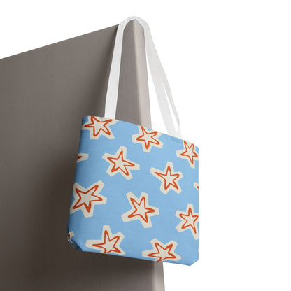 Starry Blue Tote Bag | Stylish Grocery Tote, Eco-Friendly Bag, Beach Bag, Weekend Getaway, Custom Design