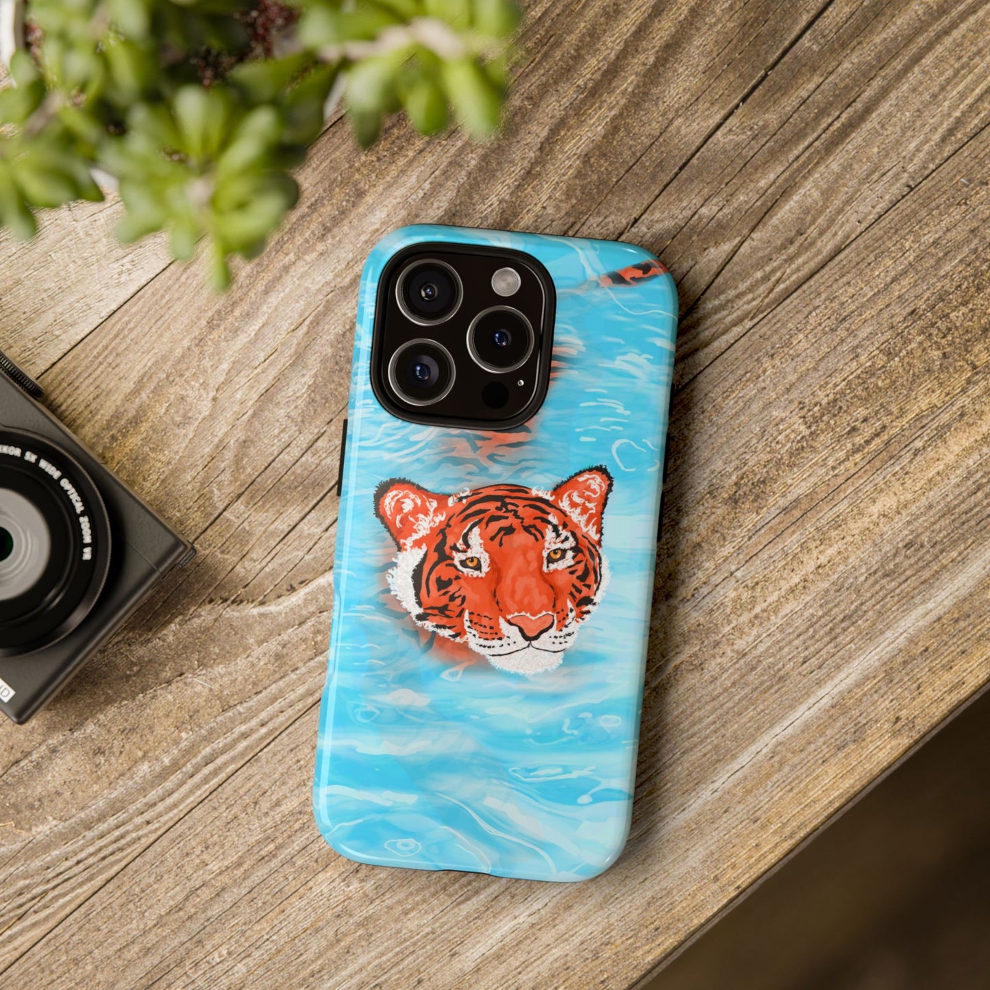 Vibrant Tiger Phone Case, Wildlife Lover Gift, Phone Accessories, Animal Print Case, Summer Vibe, Cool Phone Cover