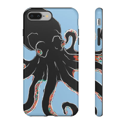 Octopus Tough Phone Case, Sea Creature Design, Ocean Lover Gift, Unique Phone Cover, Underwater Artwork