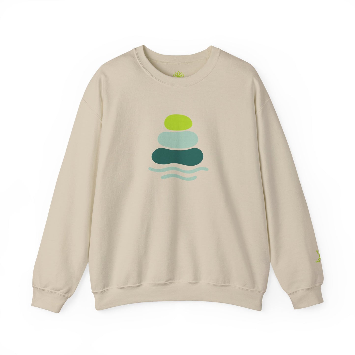 Serene Stones Unisex Crewneck Sweatshirt, Cozy Sweatshirt, Relaxation Apparel, Casual Wear, Mindfulness Gift