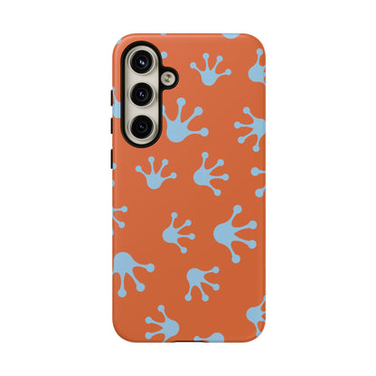 Frog Print Phone Case - Tough Cases, Orange Frog Design, Unique Gift, Fun Accessories, Vibrant Phone Cases, Cool Cases