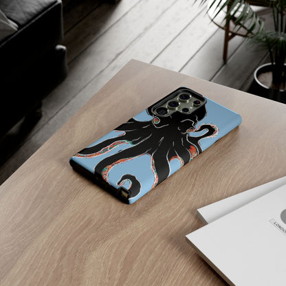Octopus Tough Phone Case, Sea Creature Design, Ocean Lover Gift, Unique Phone Cover, Underwater Artwork