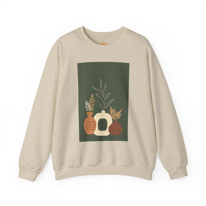 Fall-Inspired Botanical Crewneck Sweatshirt, Cozy Sweatshirt for Women, Warm Unisex Sweater, Autumn Gift,  Plant Lover Apparel