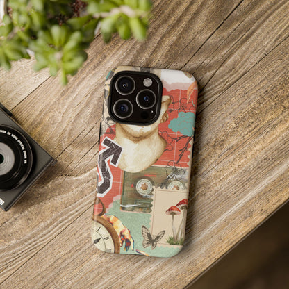 Artistic iPhone Case, Tough Cases with Vintage Design, Unique Phone Cover, Gift for Art Lovers, Protective Case for All Occasions, Vintage Collage Art