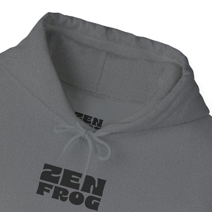 Zen Frog Octopus Unisex Heavy Blend Hooded Sweatshirt, Cozy Graphic Hoodie, Gift for Ocean Lovers, Unique Casual Wear, Relaxed Style