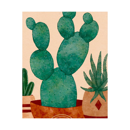 Cactus Art Print, Matte Vertical Posters, Botanical Decor, Green Home Art, Nature Wall Art, Gifts for Plant Lovers