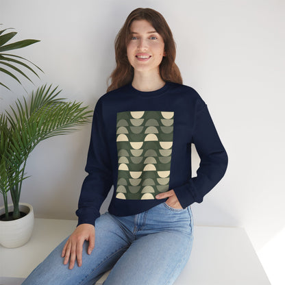 Stylish Geometric Crewneck Sweatshirt for Relaxed Vibes, Cozy Layer, Unisex Fashion Piece, Perfect Gift for Art Lovers, Casual Wear