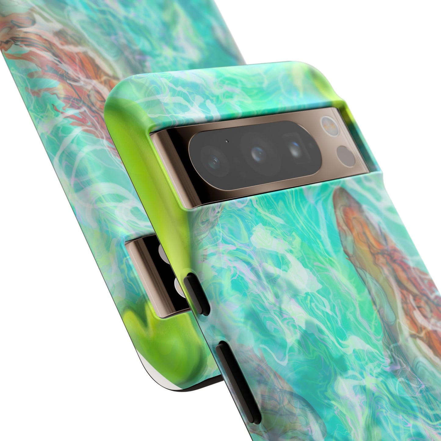 Watercolor Phone Case, Nature Lover Gift, Tough Phone Cover, Phone Accessory, Unique Design for Spring/Summer, Lily Pad, Fish Pond