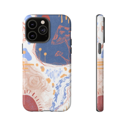 Artistic Phone Case with Abstract Design, Tough Phone Case, Unique Gift, Trendy Accessories, Modern Art Case, Stylish Tech Gear