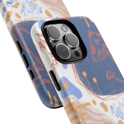 Artistic Phone Case with Abstract Design, Tough Phone Case, Unique Gift, Trendy Accessories, Modern Art Case, Stylish Tech Gear