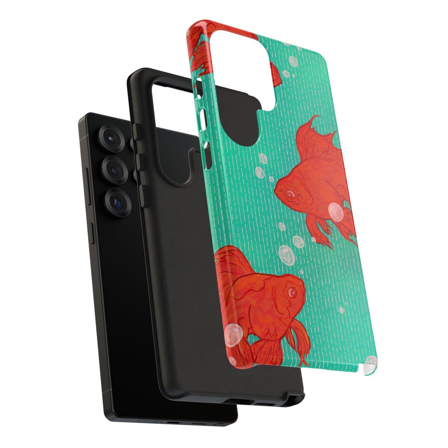 Vibrant Goldfish Phone Case, Colorful iPhone Cover, Ocean Vibe Accessory, Unique Gift for Fish Lovers, Cute Phone Cases