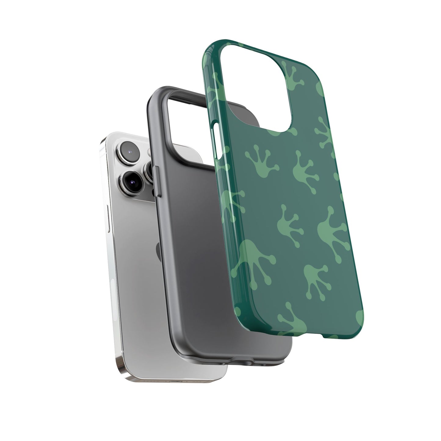 Frog Print Phone Case, Nature Lover Gift, Eco-Friendly Cover, Fun Green Design, Unique Frog Accessories