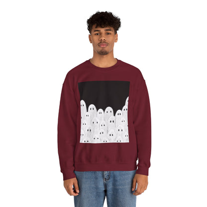 Painted Ghosts Crewneck | Cozy Sweatshirt, Perfect for Halloween, Fall, and Spooky Season