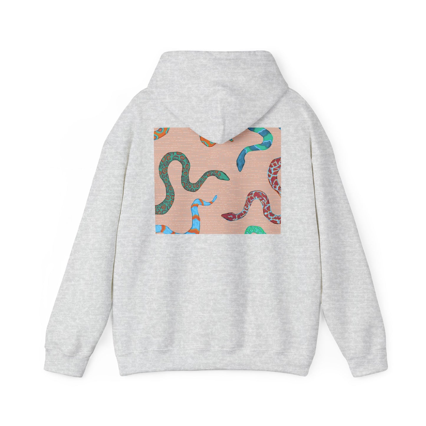 Vibrant Unisex Hoodie with Zen Frog and Snake Design, Cool Gift for Nature Lovers, Casual Wear for All Occasions, Gift for Her, Cool Hoodies