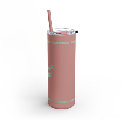 Zen Frog Skinny Tumbler, 20oz - Unique Drinkware for Nature Lovers, Eco-friendly Gift, Travel Cup, Summer Hydration, Stylish Reusable Cup