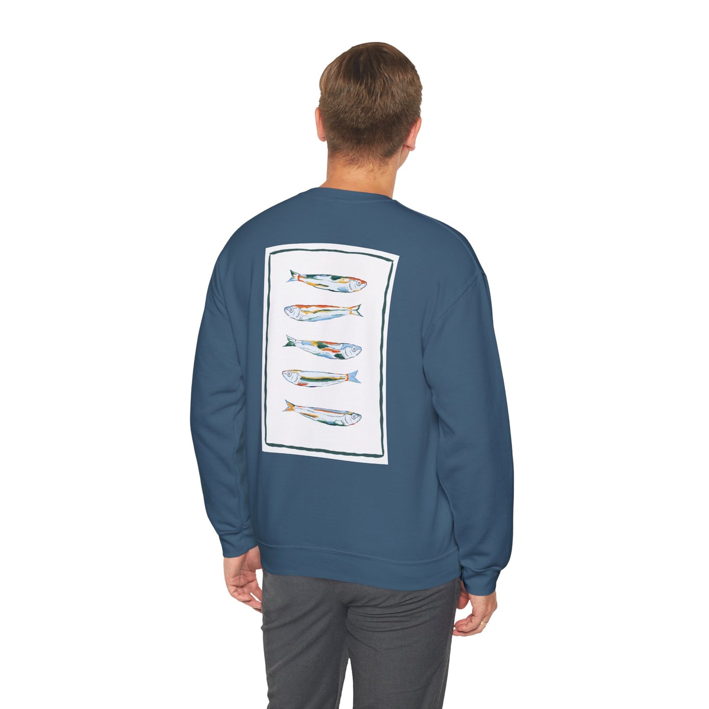 Funky Fish Crewneck Sweatshirt - Zen Frog Cozy & Calm Vibes for All, Perfect Gift for Nature Lovers, Relaxation, and Casual Wear