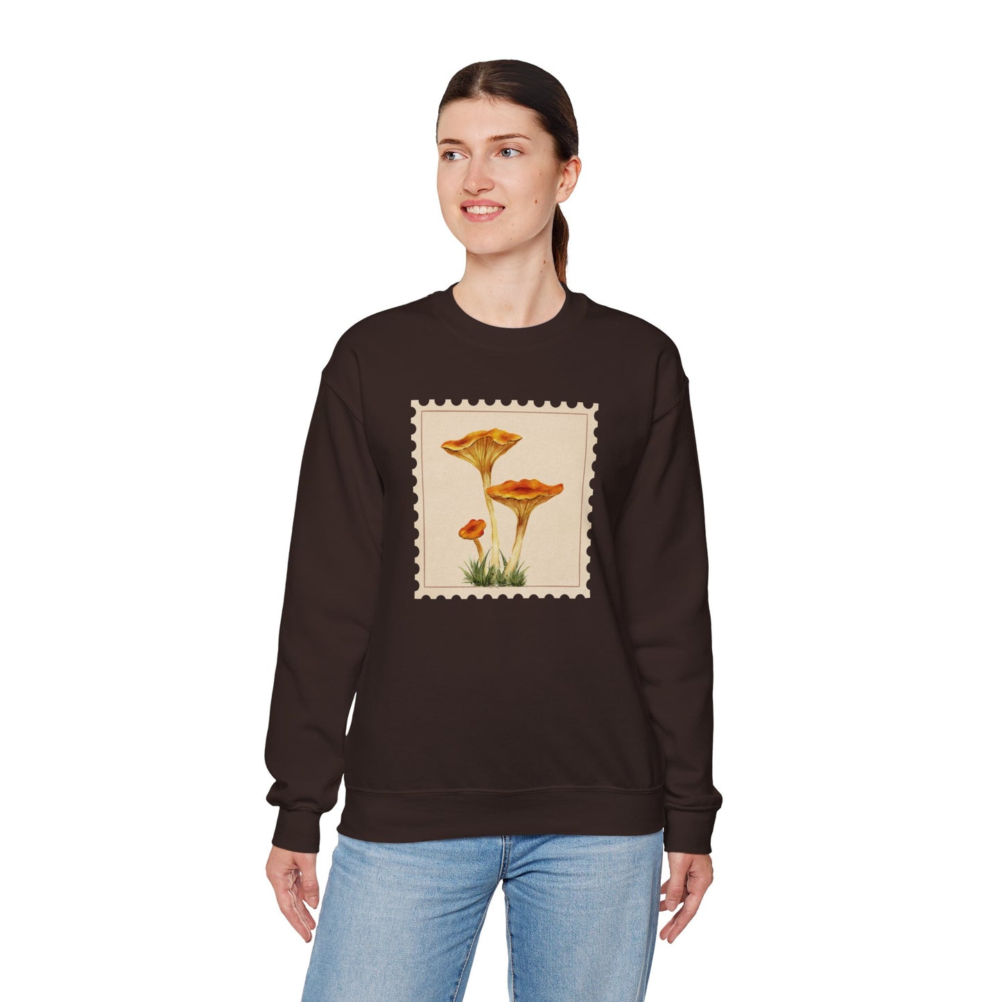 Vintage Floral Crewneck Sweatshirt, Cozy Fall Wear, Unisex Gift, Mushroom Art Apparel, Nature Lover Outfit, Comfy Mushroom Crewneck, Vintage Style