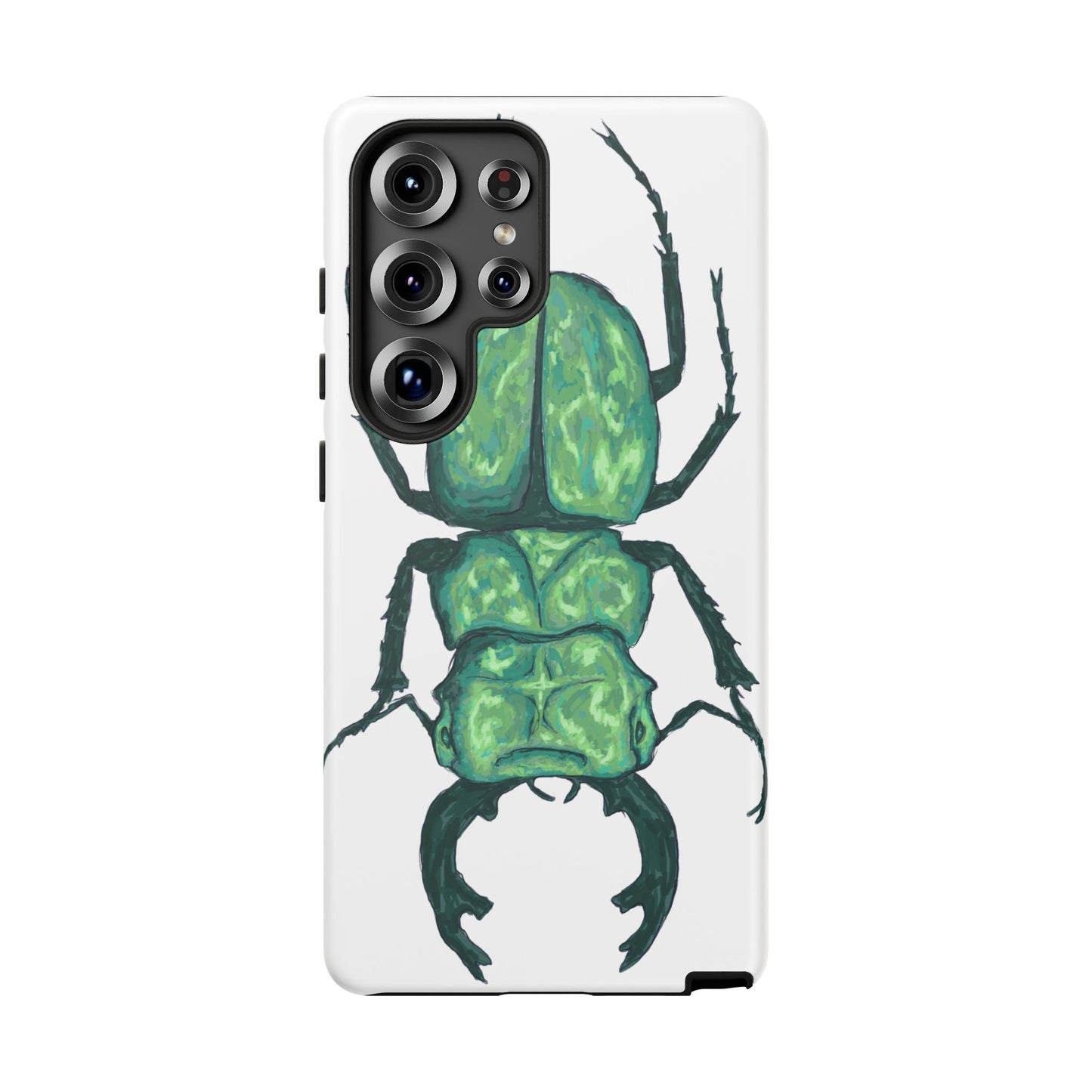 Green Beetle Phone Case - Tough Cases, Insect Lover Gift, Nature Lover Accessory, Unique Phone Cover, Eco-Friendly Design