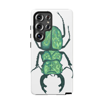 Green Beetle Phone Case - Tough Cases, Insect Lover Gift, Nature Lover Accessory, Unique Phone Cover, Eco-Friendly Design